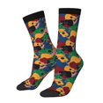 thumbnail image 1 of Vsdgher Colored Guitars Crew Socks for Men & Women, Breathable Casual Athletic Ankle Socks, 1 of 6