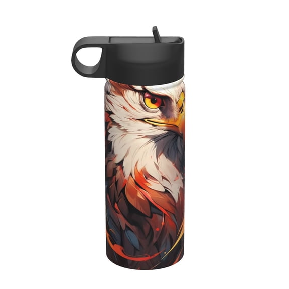 Vsdgher Colorful Abstract Eagle for Insulated Stainless Steel Water Bottle,18oz Sports Water Bottle Stainless Steel Reusable Tumbler for Sports, Travel, and School