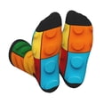 thumbnail image 1 of Vsdgher Colorful Building Blocks Unisex Crew Socks Lightweight Breathable Ventilation Ankle Socks, Mid-calf socks for Daily, 1 of 7