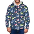 thumbnail image 1 of Vsdgher Colorful Cartoon Shark Mens Hoodies Zip Hoodie, Hoodies for Men, Zip-up Hooded Sweatshirt-Large, 1 of 5