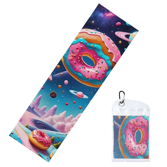 Vsdgher Colorful Donut Cooling Towel (40"x12"), Soft Breathable Chilly Towel, Ice Towel, Microfiber Towel for Sport, Workout & More Activities