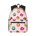thumbnail image 1 of Vsdgher Colorful Donuts Print Unisex Large Capacity Bookbag Schoolbag Casual Daypack for High School/College/Teens/Travel/Work, 1 of 8