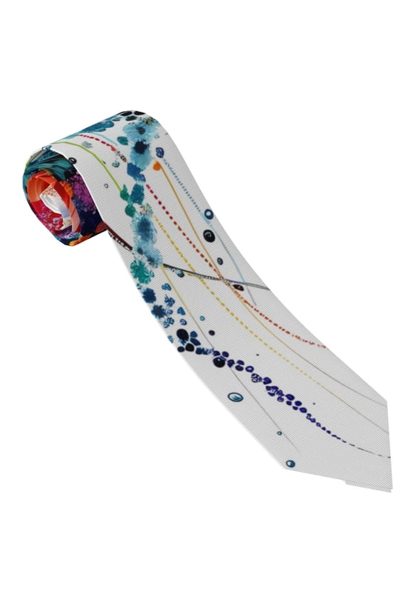 Colorful Floral Jellyfish Print Ties for Men 4.7" Formal Necktie Wedding Accessory Men's Business Ties for Wedding Bussiness Work