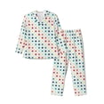 thumbnail image 1 of Vsdgher Colorful Geometric Mens Pajama Set, Soft Warm Long Sleeve Sleepwear, Cozy Button-Down Pjs for Men-Large, 1 of 7