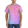 thumbnail image 1 of Vsdgher Colorful Glitters Print Men's Dry Fit Mesh Athletic Shirts Moisture Wicking Tennis T-Shirt Tops, 1 of 9