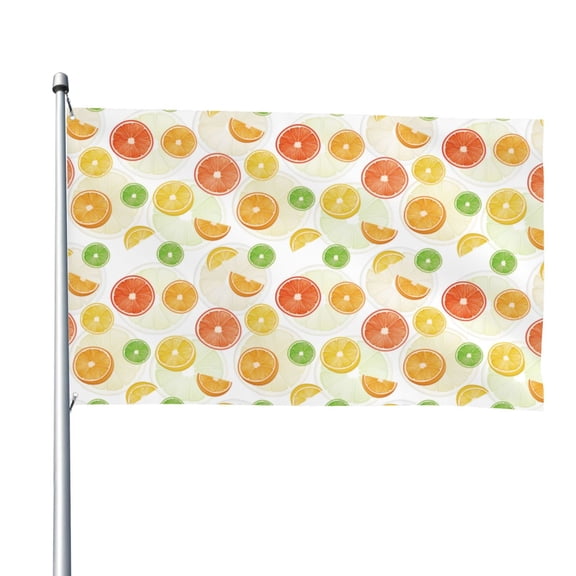 Vsdgher Colorful Lemons Print Outdoor Decorative Flag 4x6ft, Suitable for outdoor decoration, can be hung indoors, on outdoor lawns, balconies, parties