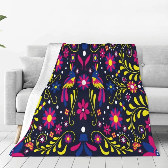 Vsdgher Colorful Mexican Ultra-Soft Micro flannel Blanket Throw Blankets for Couch Sofa, Bed (4 sizes)-40"x30"