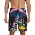 thumbnail image 1 of Vsdgher Colorful Mushroom Print Men's Pajama Shorts Lounge Bottoms Sleep Shorts Elastic Waist Lightweight PJ Shorts with Pockets-Medium, 1 of 6