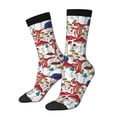thumbnail image 1 of Vsdgher Colorful Mushrooms (2) Crew Socks for Men & Women, Breathable Casual Athletic Ankle Socks, 1 of 6