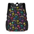 thumbnail image 1 of Vsdgher Colorful Palms Print Backpack for Women Men School Bookbag with Laptop Compartment for College Work Travel, Simple Fashion Casual Daypack, Fit 15" Laptop, 1 of 8