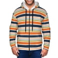 thumbnail image 1 of Vsdgher Colorful Pastel Stripes Mens Hoodies Zip Hoodie, Hoodies for Men, Zip-up Hooded Sweatshirt-X-Large, 1 of 5