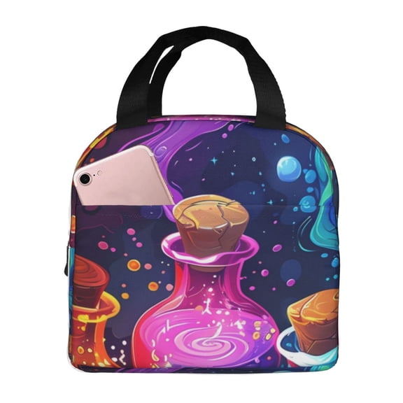 Vsdgher Colorful Potion Bottles Magic Lunch Bag, Lunch Box for Women Adult Men, Lunch Tote Insulated Cooler Lunch Container for Work/Office/Picnic/Travel
