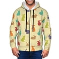 thumbnail image 1 of Vsdgher Colorful Rabbit Mens Hoodies Zip Hoodie, Hoodies for Men, Zip-up Hooded Sweatshirt-Medium, 1 of 5