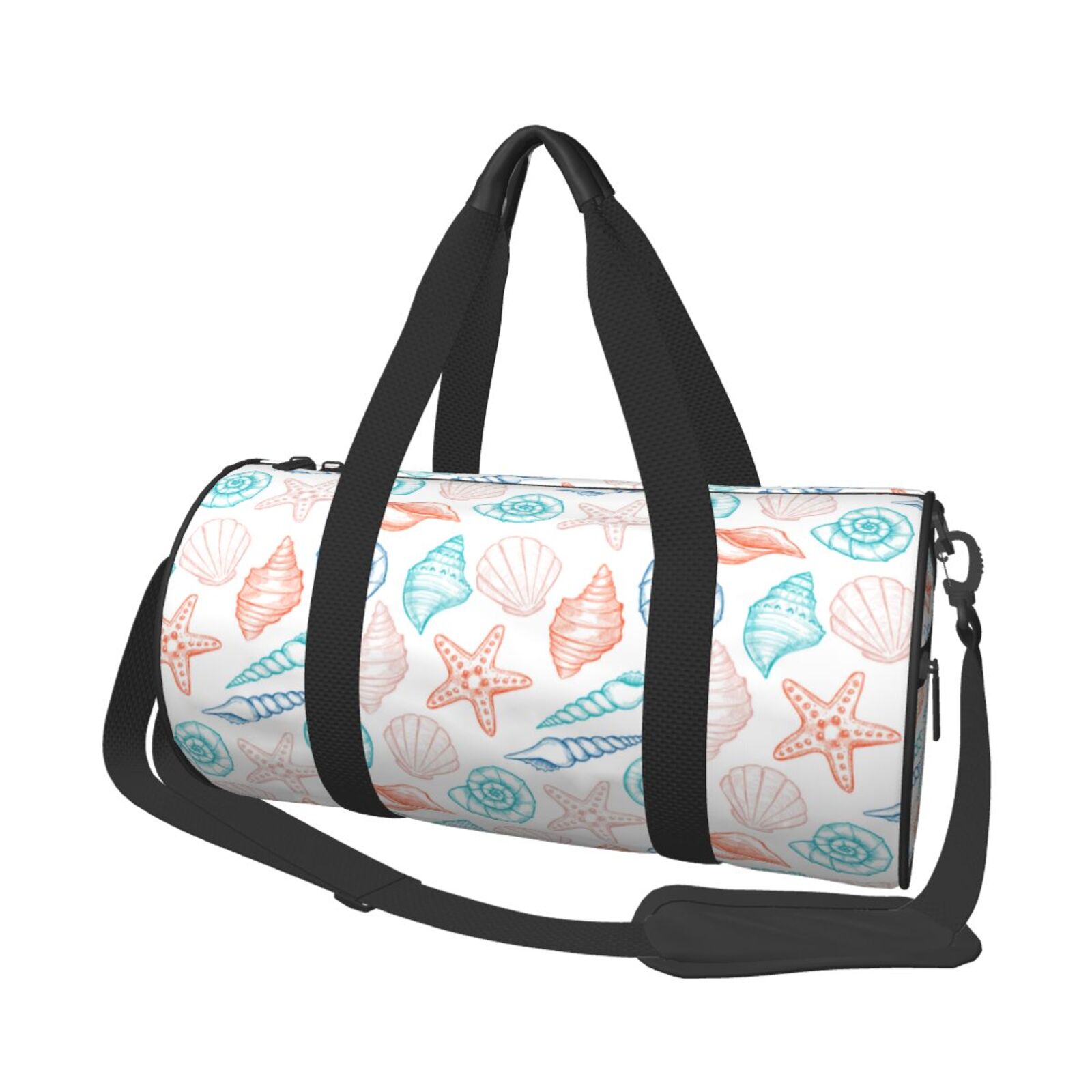 Vsdgher Colorful Seashells1 45L Foldable Duffel Bag, Sports Gym Bag,Overnight Bag, Portable Weekender Bag for Airplanes