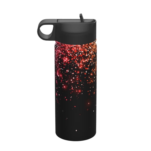 Vsdgher Colorful Sparkling for Insulated Stainless Steel Water Bottle,18oz Sports Water Bottle Stainless Steel Reusable Tumbler for Sports, Travel, and School