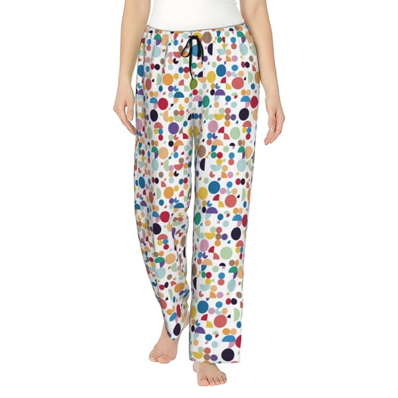 Vsdgher Colorful Spots Women’s Womens Pajama Pants, Lounge Wide Leg PantsLounge Pants,Sleep Bottoms, Lounge for Women-