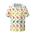 thumbnail image 1 of Vsdgher Colorful Squirrel Print Men's Wrinkle Free Untucked Cuban Shirt Business Casual Button Down Shirts Short Sleeve Shirt, 1 of 7