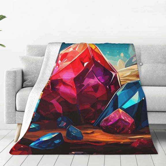 Vsdgher Colorful Stone World Ultra-Soft Micro flannel Blanket Throw Blankets for Couch Sofa, Bed (4 sizes)-80"x60"