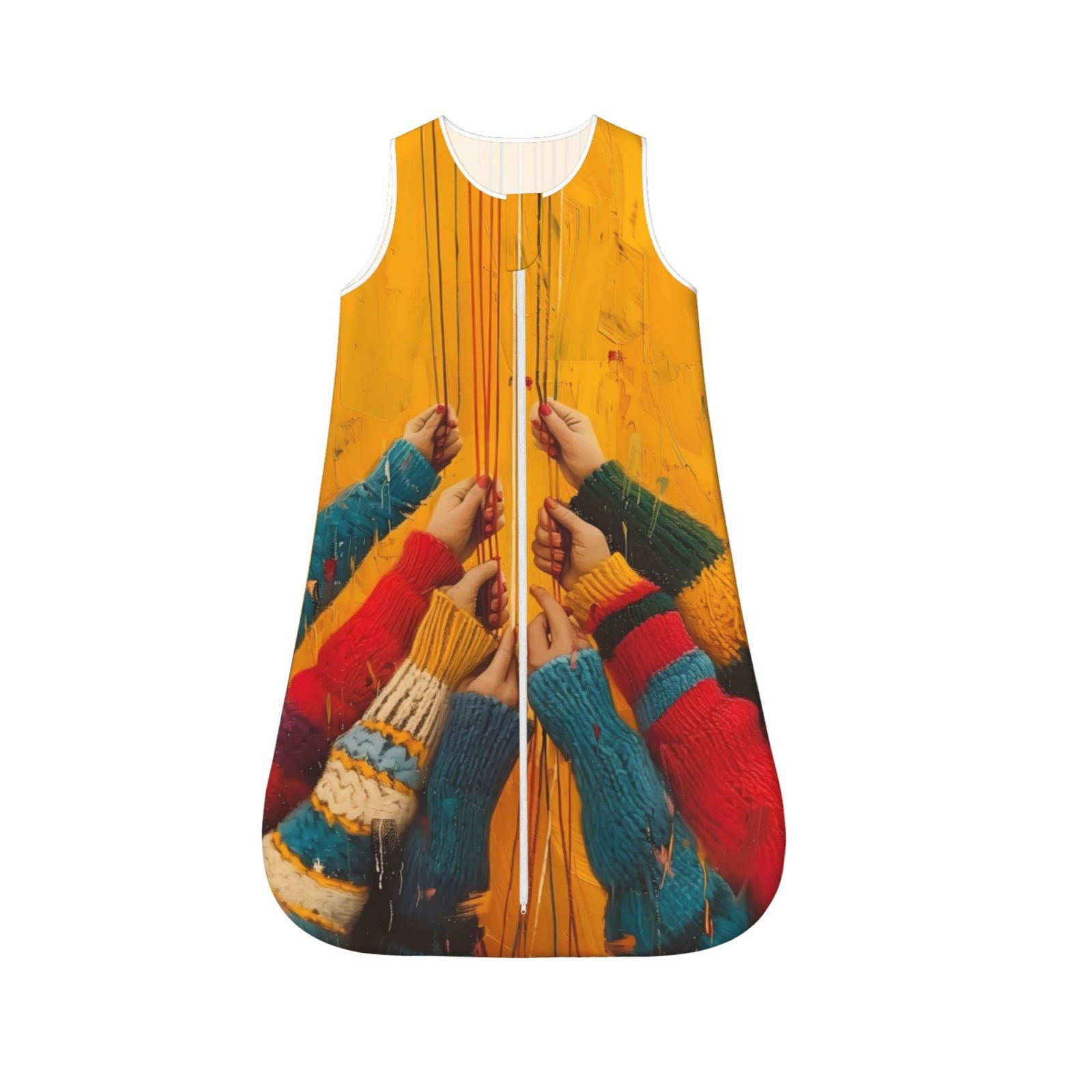 Vsdgher Colorful Sweaters And Strings Baby Sleep Sack, Sleeveless Baby Sleeping Bag Toddler 2-Way Zipper Wearable Blanket for Infant Toddler Newborn-X-Large
