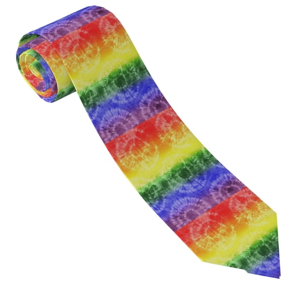 Vsdgher Colorful Tie Dye Print Ties for Men 4.7" Formal Necktie Wedding Accessory Men's Business Ties for Wedding Bussiness Work