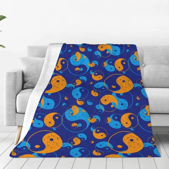 Vsdgher Colorful Yin Yang Ultra-Soft Micro flannel Blanket Throw Blankets for Couch Sofa, Bed (4 sizes)-40"x30"