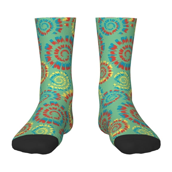 Vsdgher Colourful Tie Dye Pattern Kids Socks Boys Girl Crew Athletic Half Sport Running Breathable Socks Lightweight Stretch Crew Socks