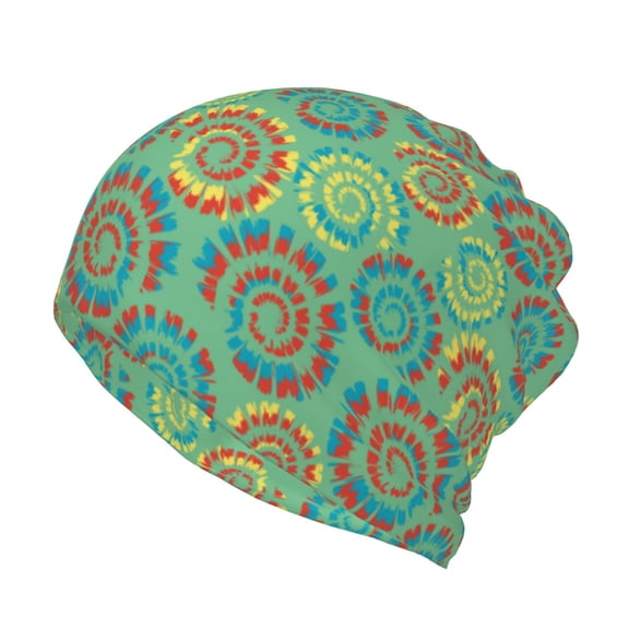Vsdgher Colourful Tie Dye Slouchy Beanie Hat for Men/Women, Skull Cap Chemo Cap Night Sleeping Cap