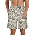 thumbnail image 1 of Vsdgher Compass And Mountains In Bicycle Wheels Men's Beach Shorts, Surfing shorts, Swim trunks, Quick Dry Swim Trunks for Surfing Beach Fun -Small, 1 of 6