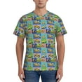 thumbnail image 1 of Vsdgher Construction Machinery Print Men's Dry Fit Mesh Athletic Shirts Moisture Wicking Tennis T-Shirt Tops, 1 of 9