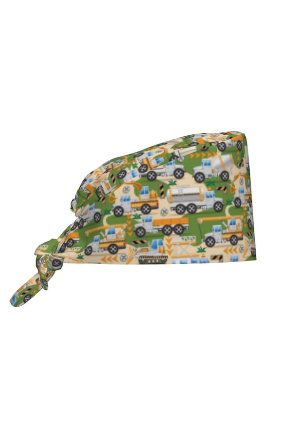 Construction Machinery1 Men Women Adjustable Cap Working Hat Tie Back Cap, Work Cap