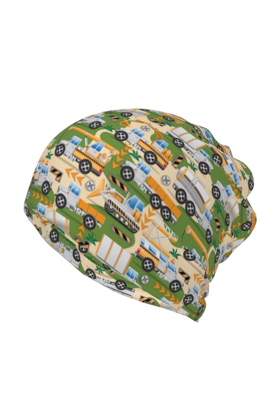 Construction Machinery1 Slouchy Beanie Hat for Men/Women, Skull Cap Chemo Cap Night Sleeping Cap