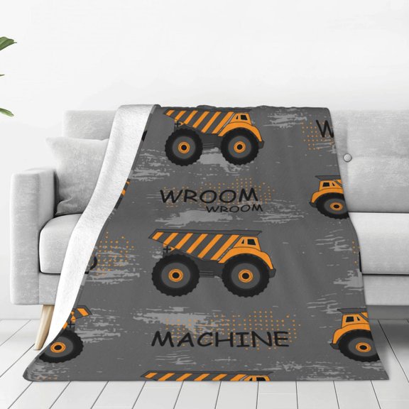 Vsdgher Construction Machines Ultra-Soft Micro flannel Blanket Throw Blankets for Couch Sofa, Bed (4 sizes)-80"x60"