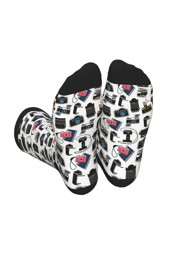 Cool Camera Unisex Crew Socks Lightweight Breathable Ventilation Ankle Socks, Mid-calf socks for Daily