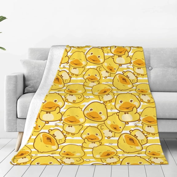 Vsdgher Cool Duck With Yellow Strip Ultra-Soft Micro flannel Blanket Throw Blankets for Couch Sofa, Bed (4 sizes)-50"x40"