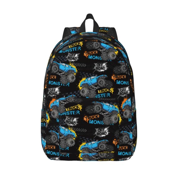Vsdgher Cool Off-Road Vehicle Print Canvas Backpack Travel Rucksack Unisex Knapsack 15.7/17.7Inch Laptop Backpack for Work,College -Small