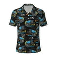 thumbnail image 1 of Vsdgher Cool Off-Road Vehicle Print Men's Short Sleeve Stretch Polo Shirt, Moisture-Wicking Performance Polo Shirt, 1 of 8