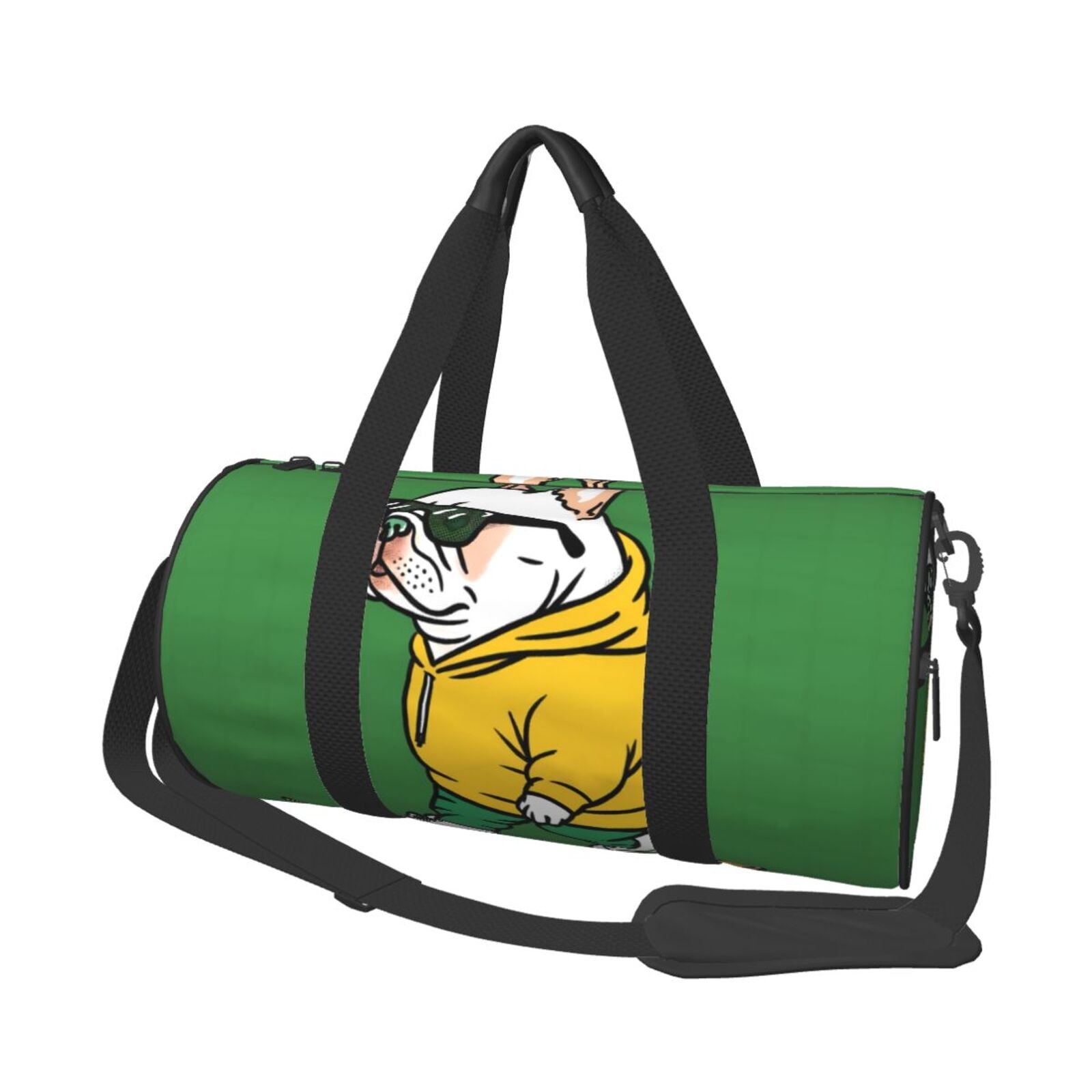Vsdgher Cool Skateboarding Bulldog 45L Foldable Duffel Bag, Sports Gym Bag,Overnight Bag, Portable Weekender Bag for Airplanes