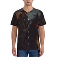 thumbnail image 1 of Vsdgher Cool Skull Western Cowboy Mens T-Shirts Baseball Vintage Fashionable Lightweight Casual Crew Neck Slim Fit with Long Sleeves-X-Large, 1 of 7