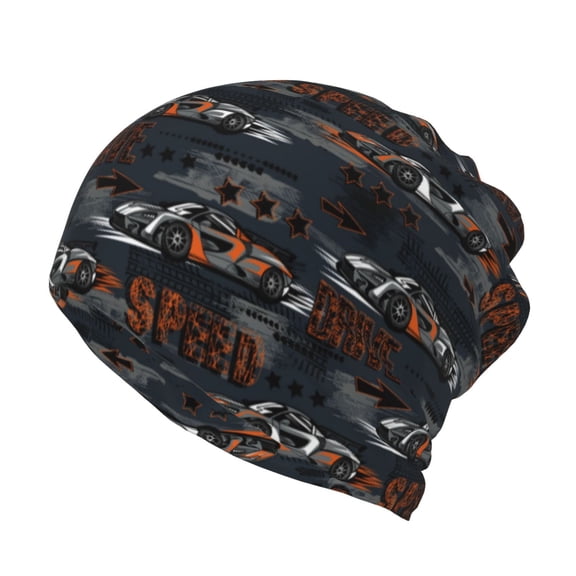 Vsdgher Cool Sports Car Slouchy Beanie Hat for Men/Women, Skull Cap Chemo Cap Night Sleeping Cap