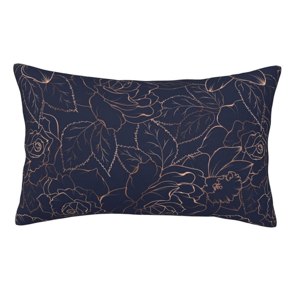 Vsdgher Copper-Gold Gloss Outline Navy Dark Blue Print Pillow Cases -Iconic Collection Pillowcases -Extra Soft, Not easy to deform,not pilling Export quality