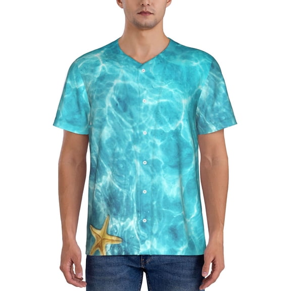 Vsdgher Coral And Seashell On The Beach Mens T-Shirts Baseball Vintage Fashionable Lightweight Casual Crew Neck Slim Fit with Long Sleeves-X-Large