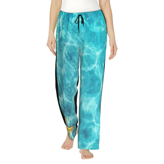 Vsdgher Coral And Seashell On The Beach Women’s Womens Pajama Pants, Lounge Wide Leg PantsLounge Pants,Sleep Bottoms, Lounge for Women-Medium