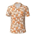 thumbnail image 1 of Vsdgher Corgi Animal Print Men's Short Sleeve Stretch Polo Shirt, Moisture-Wicking Performance Polo Shirt, 1 of 1