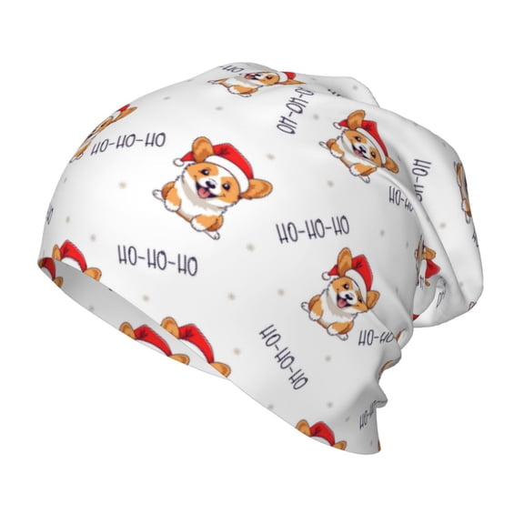 Vsdgher Corgi With Santa Claus Hat Toddler Beanie Baby Boys Girls Beanies Kids Winter Hats Children Knit Warm Caps