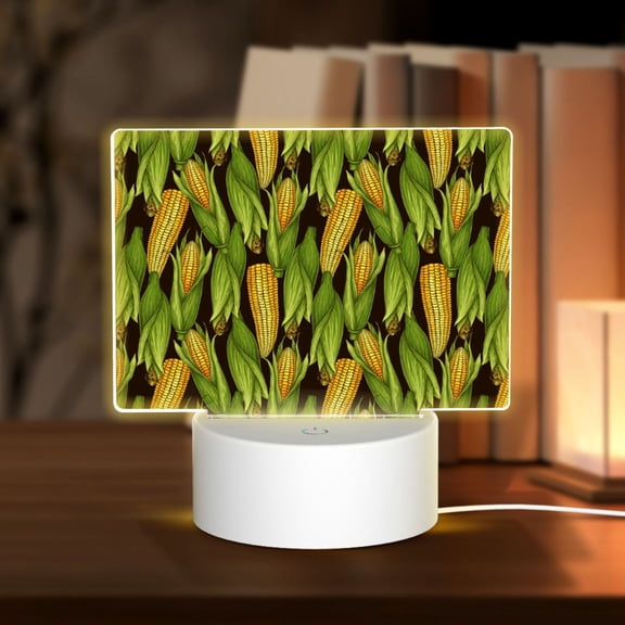 Vsdgher Corn 2 Rectangular Acrylic Night Light Acrylic Sleep Night Light Friend Gifts for Birthday Gifts for Women Teens Boys Girls