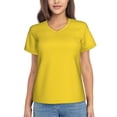 thumbnail image 1 of Vsdgher Corn 3 Women Shirts V Neck Short Sleeve Tops T-Shirt Basic Tees, S to 3XLLarge, 1 of 5