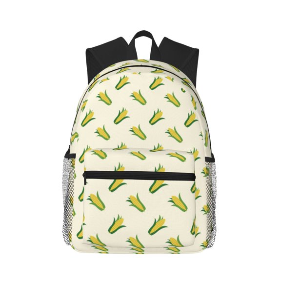 Vsdgher Corn Print Unisex Large Capacity Bookbag Schoolbag Casual Daypack for High School/College/Teens/Travel/Work