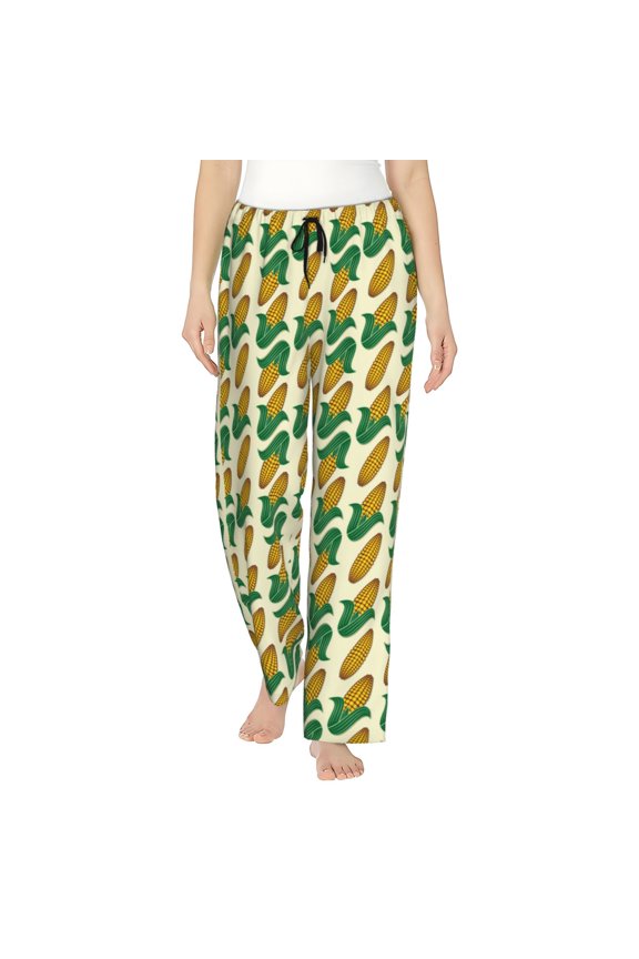 Corn Women’s Womens Pajama Pants, Lounge Wide Leg PantsLounge Pants,Sleep Bottoms, Lounge for Women-Medium