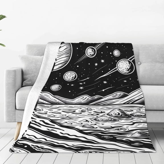 Vsdgher Cosmic Landscape Celestial Art Ultra-Soft Micro flannel Blanket Throw Blankets for Couch Sofa, Bed (4 sizes)-80"x60"