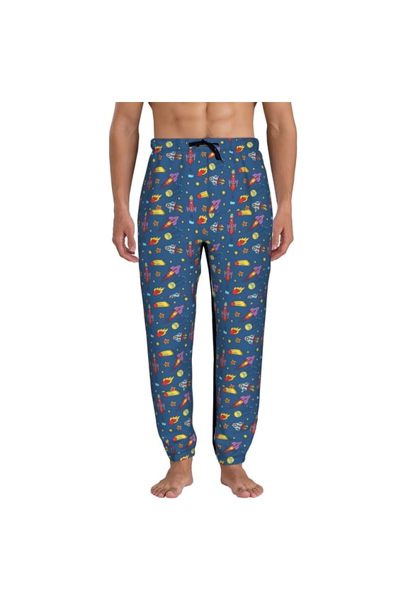 Cosmos Rockets Sweatpants for Men, Joggers for Men Athletic Pants, Men's Lounge Pants,for Workout, Jogger Sweatpants-X-Large